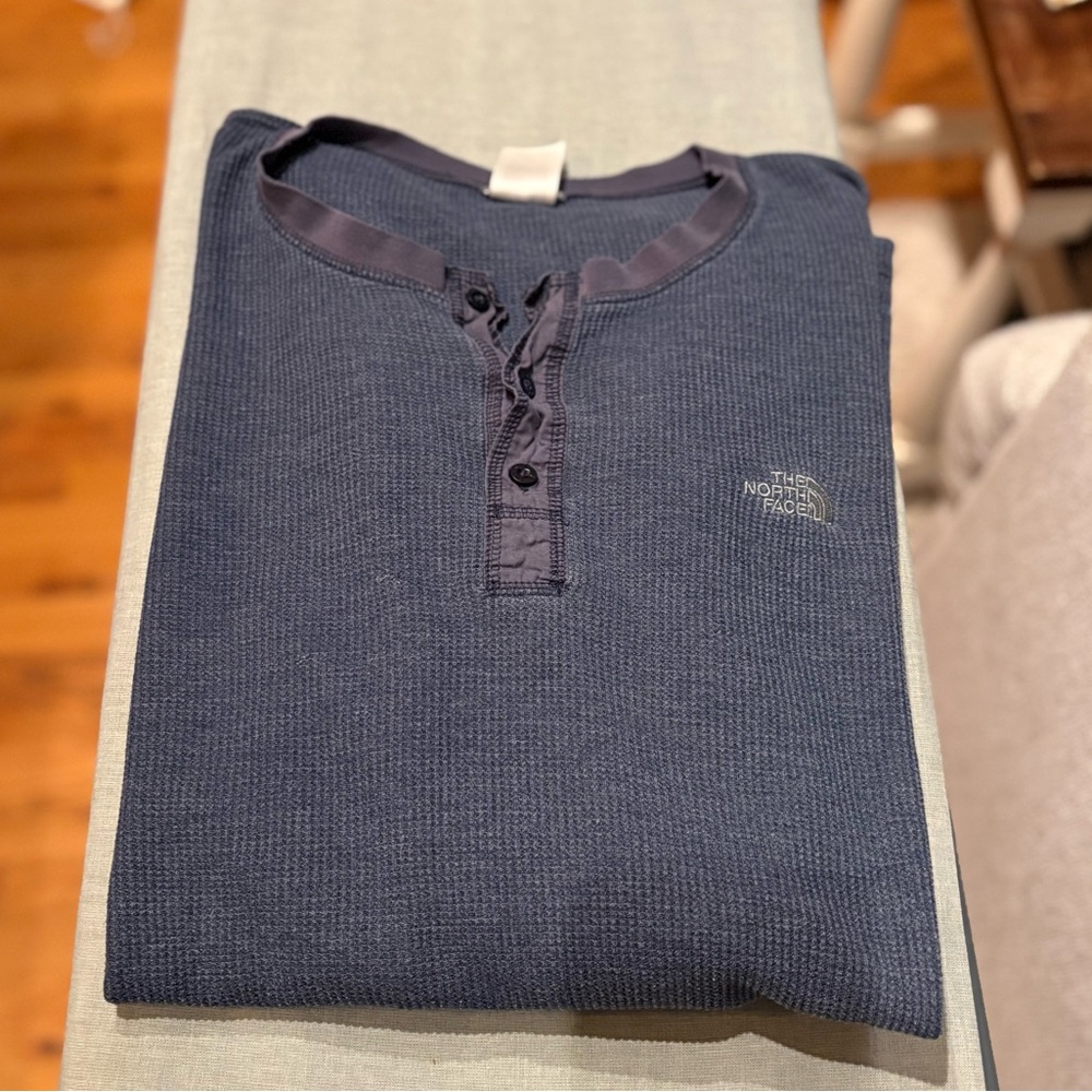 Vintage Distressed North Face Waffle Henley